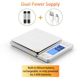 BOMATA 0.01g Small Digital Gram Scale, USB Rechargeable, Upgraded 1kg Jewelry Scale with Larger Display and Hold Function, High Precision, Grams and oz for Herb, Coin, Powder, Gold, Yeast, Kitchen BOMATA