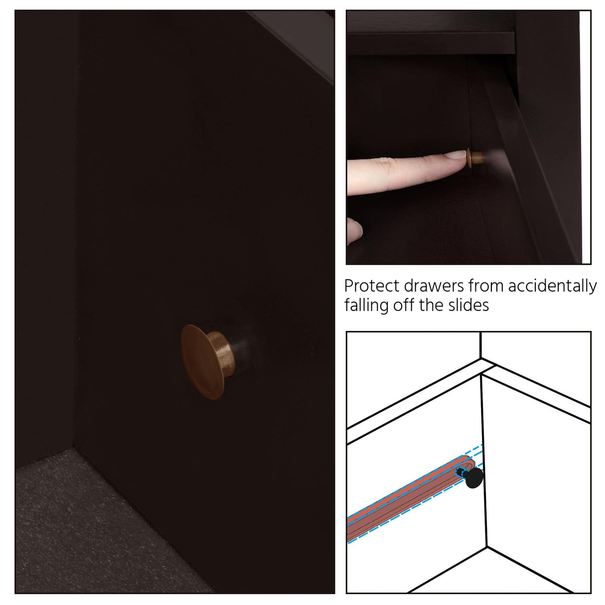 Yaheetech Large Bathroom Floor Cabinet with 4 Drawers and Single Door Cabinet, Freestanding Storage Cabinet for Living Room Kitchen Hallway, Espresso Yaheetech