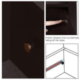 Yaheetech Large Bathroom Floor Cabinet with 4 Drawers and Single Door Cabinet, Freestanding Storage Cabinet for Living Room Kitchen Hallway, Espresso Yaheetech