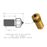 Diamondback Nozzles – AnkerMake M5 and M5C Compatible – Polycrystalline Solid Diamond Tip 3D Printer Nozzles, Improved Extrusion, Any Filament, Long Life, Wear Resistant, USA Made (0.4mm) US Synthetic