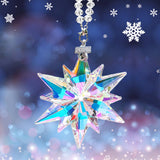 2025 Annual Christmas Ornaments Crystal Snowflake Star, Sparkly Crystal Ornaments for Christmas Tree, Beautiful Christmas Ornaments for Women Girls JUNQIU US
