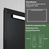PILOCOS 55X36 Inch Black Metal Framed Bathroom Mirror for Wall, Matte Black Bathroom Vanity Mirror Farmhouse Large Rectangle Mirror, Anti-Rust, Tempered Glass, Hangs Horizontally or Vertically PILOCOS