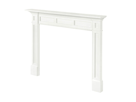Pearl Mantels ARYB48515 Furniture for Your Fireplace, Premium Grade A MDF Mantel Surround, Crisp White Paint, Interior Opening 48" W x 42" H Pearl Mantels