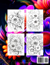 Bloom Adult Coloring Book: An Awesome Mindfulness Anxiety Relief and Relaxation Flower Coloring Book for Adults and Teens WoodArtSupply