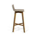 Christopher Knight Home La Brea Outdoor Acacia Wood and Wicker Barstools (Set of 4), Light Brown and Teak Christopher Knight Home