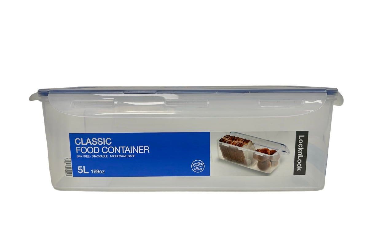 LOCK & LOCK Easy Essentials Food Storage lids/Airtight containers, BPA Free, Bread Box-21.1 Cup, Clear LocknLock