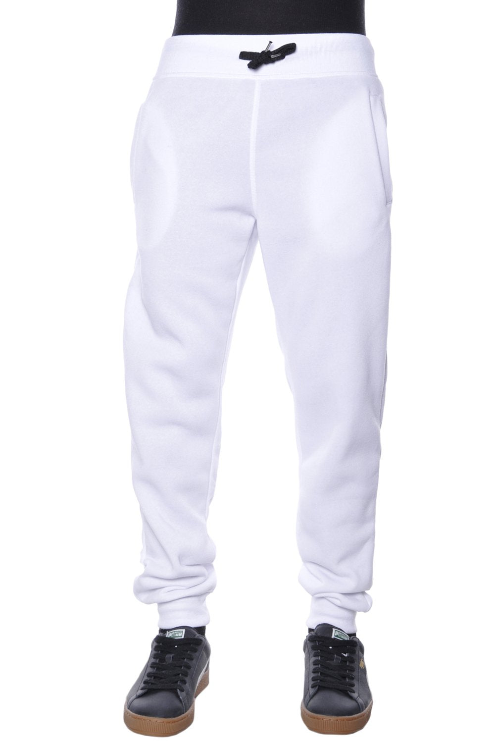 Southpole Mens 1570 Basic Active Sweatpants Fleece Jogger, White, Medium US Southpole