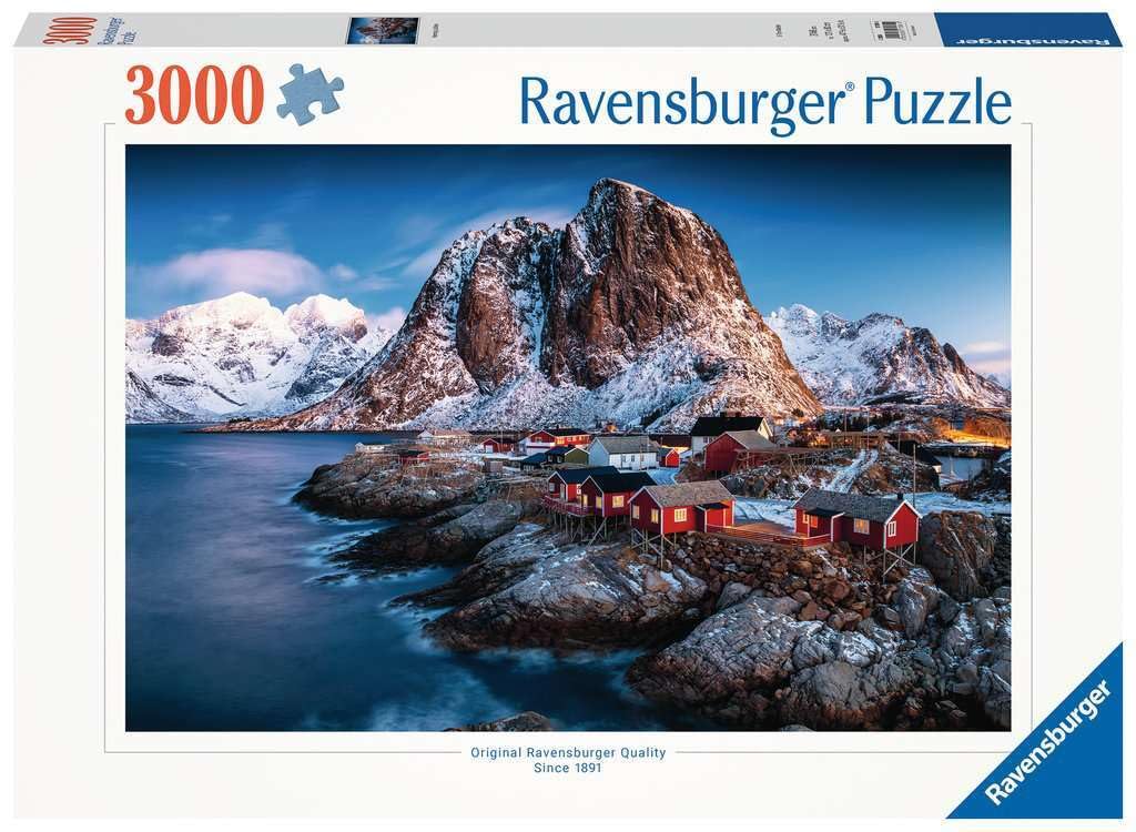 Ravensburger Hamnoy, Lofoten 3000 Piece Jigsaw Puzzle for Adults - 17081 | Premium Quality, Durable Blueboard | Unique Handcrafted Tooling | Perfect Interlocking Fit | Ideal for Advanced Puzzlers