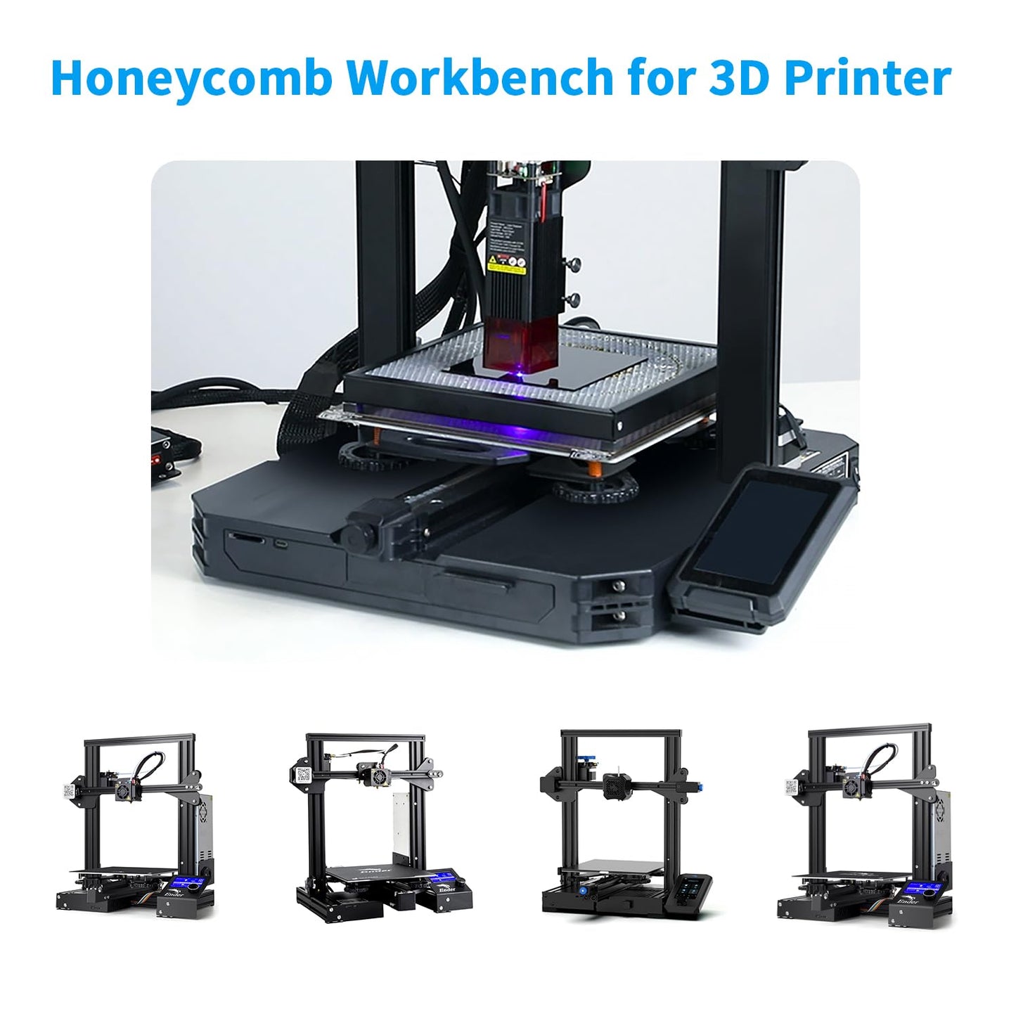 Creality Honeycomb Working Table, 235x235mm Steel Honeycomb Laser Bed for Laser Engraver with Steel Sheet, Better Heat Dissipation and Protection Also Suitable for Laser Module 5W/10W, Ender  - WoodArtSupply