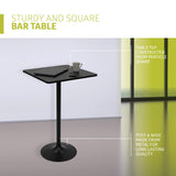 Pearington PEAR-4DSQ Pub Table, Black Pearington