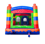Inflatable Bounce House with Slide for Kids - 26.5 x 12 x 14.5 Foot Backyard Building Block Combo Bouncer with Water Pool, Outdoor Jumpers - Includes Blower, Anchor Stakes, and Storage Bag Pogo Bounce House