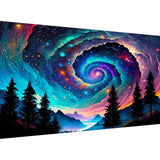 pchmcu 5D Diamond Painting Mountain,Diamond Painting Galaxy Kits for Adults,DIY Full Drill Crystal Rhinestone Arts and Crafts,Gem Art Paints with Diamond Home Wall Decor 27.5 X 15.7inch pchmcu