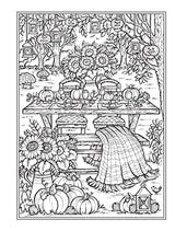 Creative Haven Autumn Harvest Coloring Book (Adult Coloring Books: Seasons) WoodArtSupply