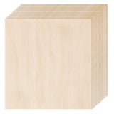 12 Pack Basswood Sheets 1/4 inch,12"x12"x1/4" Plywood Sheets,6mm Basswood for Laser Cutting,Laser Engraving Blanks,Thin Natural Unfinished Wood for Crafts,Wood Burning,Scroll Saw Cutting Ninekong