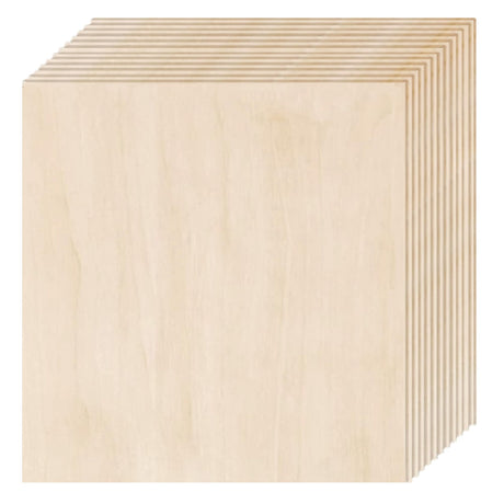 12 Pack Basswood Sheets 1/4 inch,12"x12"x1/4" Plywood Sheets,6mm Basswood for Laser Cutting,Laser Engraving Blanks,Thin Natural Unfinished Wood for Crafts,Wood Burning,Scroll Saw Cutting Ninekong