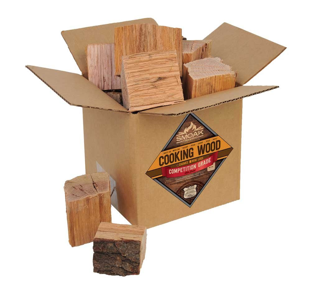 Smoak Firewood’s Cooking Wood Chunks (Competition Grade) USDA Certified for Smoking, Grilling or Barbequing (RED Oak 8-10lbs 729 Cubic in.) Smoak Firewood