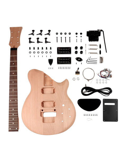 Fistrock DIY Electric Guitar Kit Beginner Kit 6 String Right Handed with Mahogany Body Hard Maple Neck Rosewood Fingerboard Black Hardware Build Your Own Guitar. Fistrock