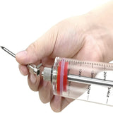 Meat Injector Syringe - 3 Marinade Injector Needles for BBQ Grill, Premium Portable Turkey Injector kit for Smoker,Marinades Injector for Meats With 1oz Large Capacity 1 Brush Easy to Use & Clean Red Kingsmile