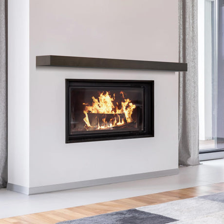 TONGMO 30inch Fireplace Mantel - Rustic Wood Floating Mantel Shelf - Vintage-Inspired Farmhouse Fireplace Mantel - Handmade Mantel for Over Fireplace - Solid Wood Mantel 30 X 7 X 3in (Dark Walnut) Tongmo