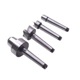 HGC 4 Pcs MT1 Steel Wood Lathe Live Center Drive Spur Cup Arbor with Wood Case HGC