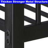 DOONREXS Upgraded Version Thicken Metal Full XL Over Queen Bunk Bed, Heavy Duty Stronger Steel Bunk Beds Full XL Over Queen Size with Ladders and Safety Guard Rail, Easy Assembly (Full XL Over Queen) WoodArtSupply