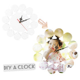 EXCEART Retro Wood Wall Clock - Silent Mechanical Clock, DIY Decorative Brown Clock, 11.40X11.40X1 inches, Battery Powered, for Bedroom EXCEART