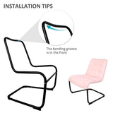 Zenree Upholstered Durable Metal Modern Chair with Soft Cushion, Pink - Ideal for Bedrooms, Living Rooms, Dorms, Indoor Spaces, Accent and Lounging Zenree