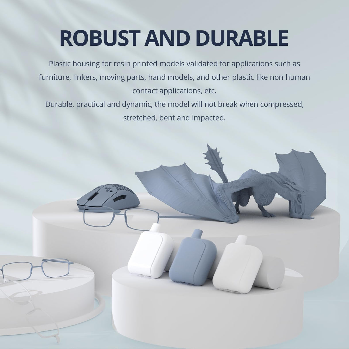 NOVA3D Engineering Resin, ABS-Like Resin 3D Printer Resin High Precision,Non-Brittle, Tappable,Low Shrink,Photopolymer 405nm Fast Curing,for Detailed Model Functional Parts LCD 3D Printer 1000g White NOVA3D