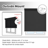 AOSKY Roller Window Shades Blackout Blinds for Windows Cordless Bedroom Shade Room Darkening Shades Door Blinds with Thermal Insulated Easy to Install for Home Office Bathroom W32xL72 Black AOSKY