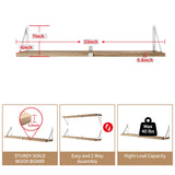 Austin yan Floating Bookshelf ，33inch, Wall Mounted Shelves for Living Room, Kitchen Organization,Bathroom, Bedroom Décor,Hanging Decorative Wall Shelves,Set of 3 White Austin yan