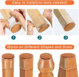 Ansible 24 Pcs Chair Leg Floor Protectors, Silicone Felt Furniture Leg Pads Caps Covers for Hardwood Floors (fit:1.3''-2'') Ansible