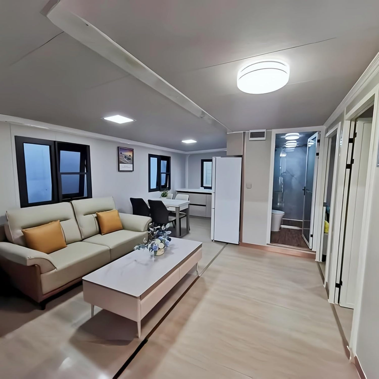 Tiny Houses to Live in for Adults,30FT Portable Modular Foldable Rust Proof Luxury Resistant Prefab Tiny Homes for Sale Movable Modular Expandable Container Cabin Kit with 1-5 Bedroom 40FT X 20FT Generic