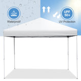 ZENY 10x10 Pop Up Canopy Tent Easy Set-up Outdoor Patio Canopy Adjustable Straight Leg Heights Instant Shelter with Wheeled Bag, Ropes ZENY