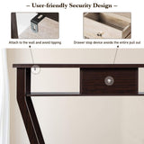 Giantex Console Table Modern Easy Assembly Entryway Table W/Storage Drawer and Bottom Shelf,Mufti-Functional Home Furniture for Hallway, Living Room, Bedroom,Office 47 Inch Accent Hall Table (Coffee) Giantex