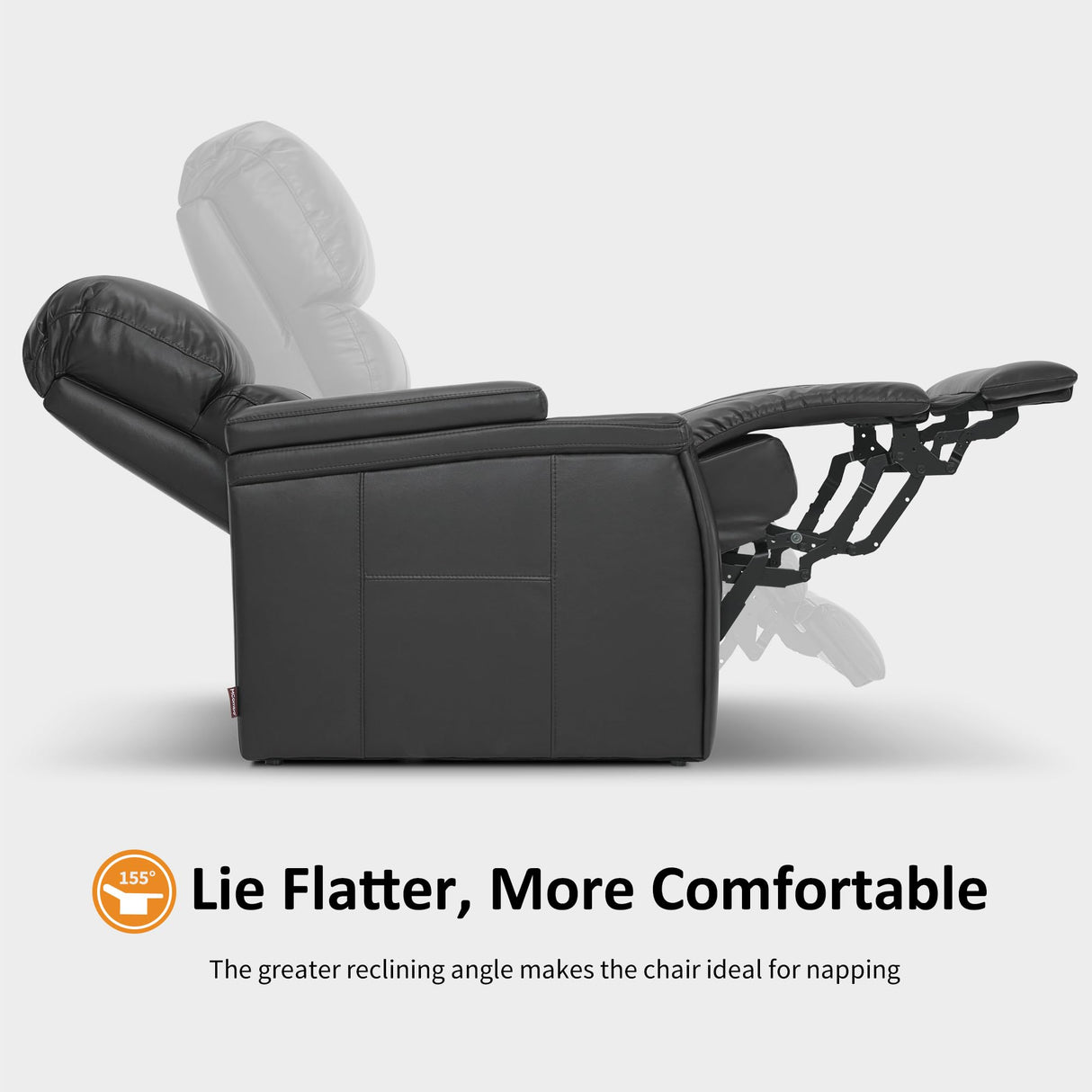 MCombo Triple Motors Power Recliner Chair with Power Headrest & Lumbar Support for Living Room, Home Theater Seating with Armrest Storage, Tray Table and Dual Charging Ports HTS708 (Grey) MCombo