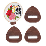OLYCRAFT 4Pcs Wooden Embroidery Hoop Display Stand 1.9cm Thick Embroidery Hoop Wooden Base Triangle Wood Embroidery Hoop Easels Embroidery Cross Stitch Stand Decor for DIY Craft Projects Display OLYCRAFT