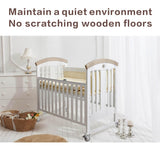 JGJC 2 inch Stem Rubber Caster Wheels, Swivel Casters Set of 4 with Brake, Ball Bearings Castor Wheels for Furniture with Sockets, 5/16" x 1-1/2" Grip Neck Stem Locking Casters for Furniture Legs JGJC