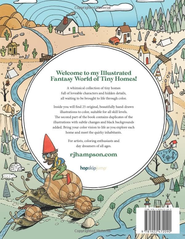 Fantasy Tiny Homes Coloring Book (R.J. Hampson Coloring Books) WoodArtSupply
