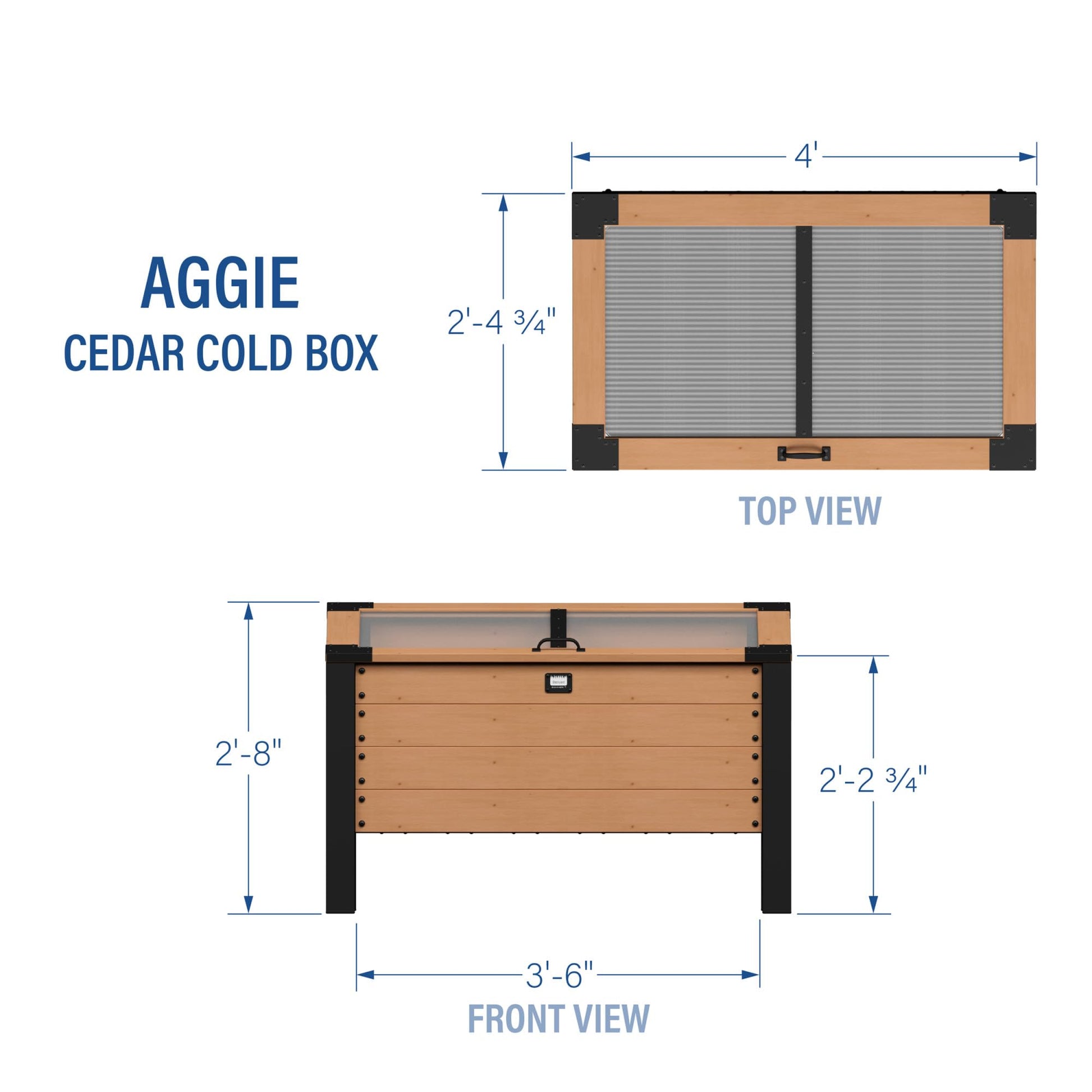 Backyard Discovery Aggie Cold Frame Box, Portable Wooden Garden Greenhouse, Indoor or Outdoor Terrarium Planter Box - WoodArtSupply