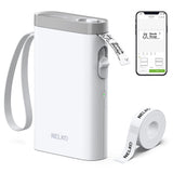 Nelko Label Maker Machine with Tape, P21 Bluetooth Label Printer, Wireless Mini Label Makers with Multiple Templates for Organizing Office Home, White, 1 Pack Nelko