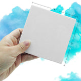 48 Pack Sublimation Blanks Coasters Bulk, 4 Inch Glossy White Glazed Ceramic Tiles Bulk with Cork Backing Pads, Heat Transfer Cup Mat for DIY Crafts Home Kitchen Decor (Square 48PCS) Geemax