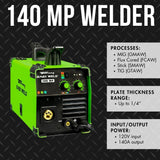 FORNEY Easy Weld 140 MP, Multi-Process Welder Forney