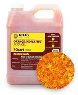 Dry & Dry" [1 Quart Premium Orange Indicating Silica Gel Desiccant Beads(Industry Standard 3-5 mm) - Rechargeable Silica Gel Beads(2 LBS) Dry & Dry