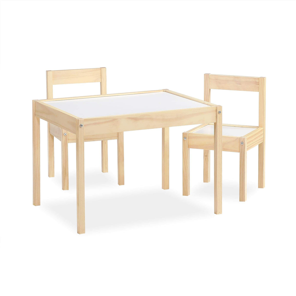 Baby Relax Hunter 3-Piece Kiddy Table & Chair, Natural/White Table Set Baby Relax