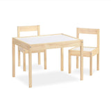 Baby Relax Hunter 3-Piece Kiddy Table & Chair, Natural/White Table Set Baby Relax