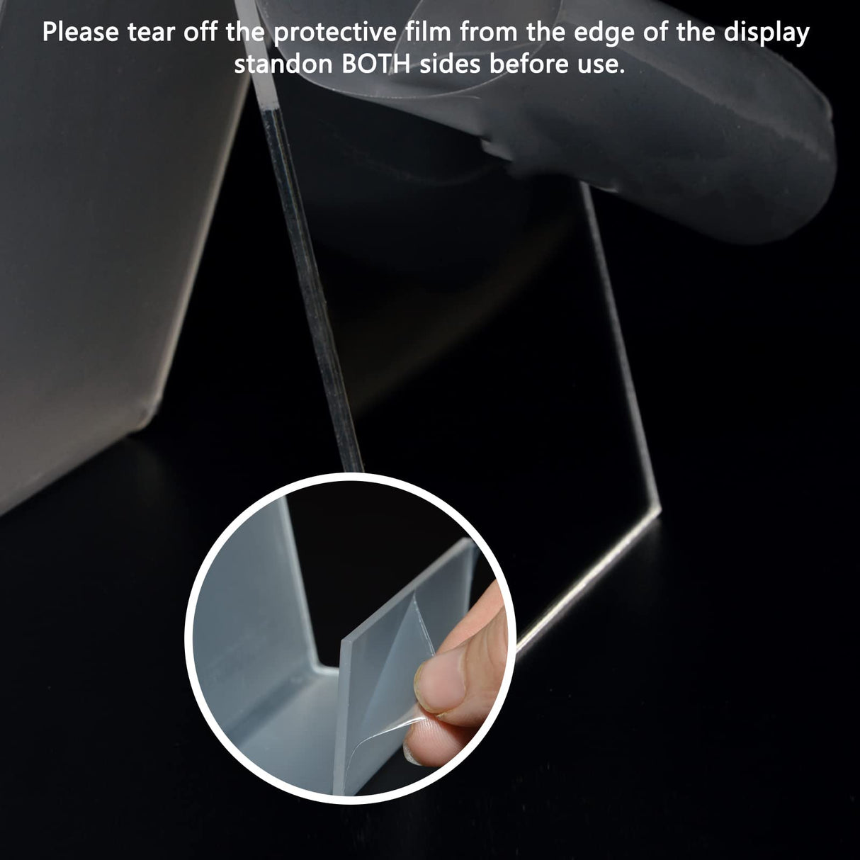 6'' x 4'' Acrylic Book Display Stand Clear Easel with Ledge Tablet Holder for Displaying Books, Pictures, Notebooks, CDs, Artworks, etc (Large) (6) Bovbazo