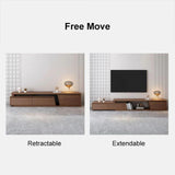 homary Extendable TV Stand with 3 Drawers Minimalist Rectangle Entertainment Center Walnut TV Console Table Up to 110" (Extendable: 70.9”W-110.2”W) homary