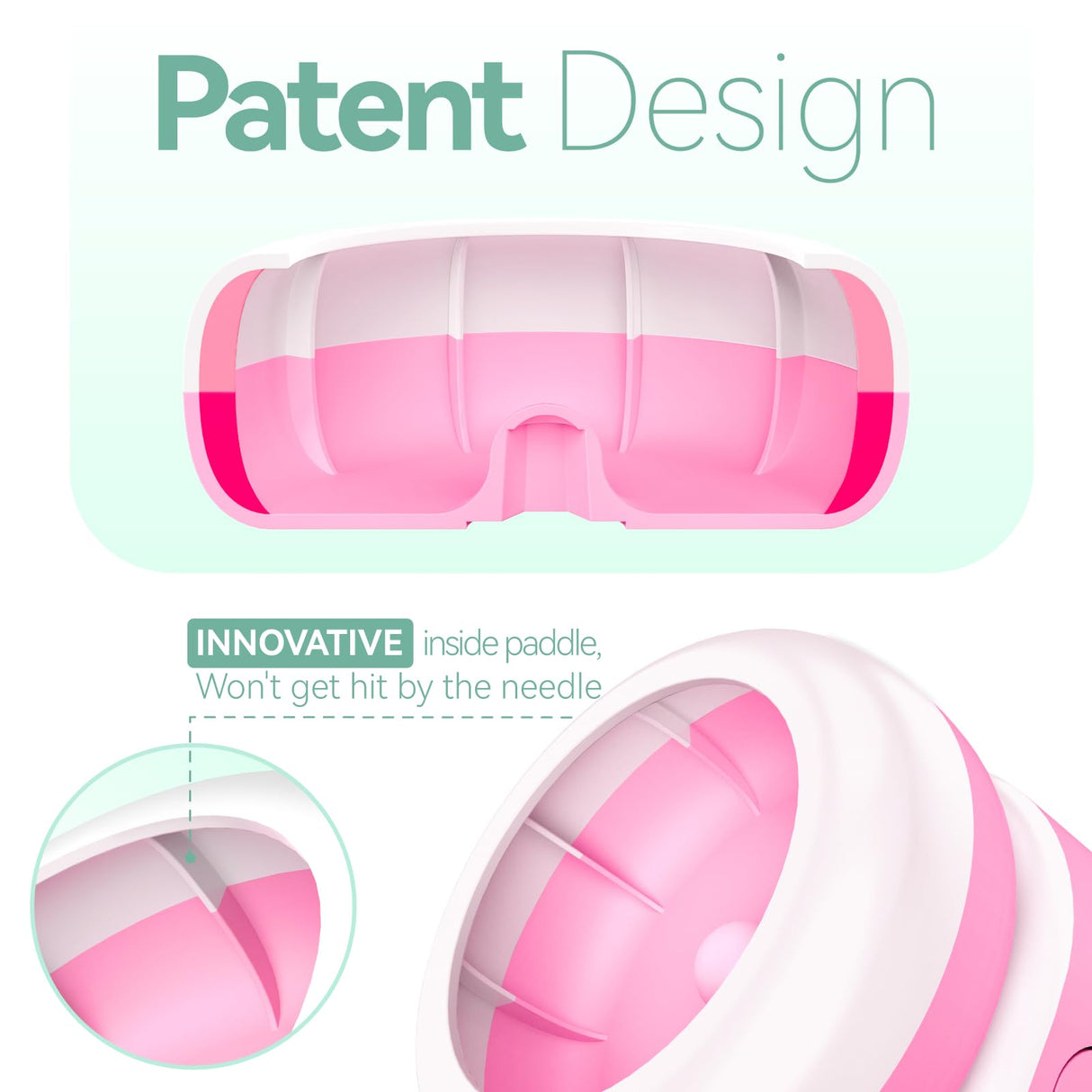 ISTOYO 2IN1 Adjustable Electric Clay and Seed Bead Spinner - Dual-Purpose Jewelry Making Tool with Big Eye Beading Needle - Ideal for Bracelets and Necklaces - Vibrant Pink ISTOYO