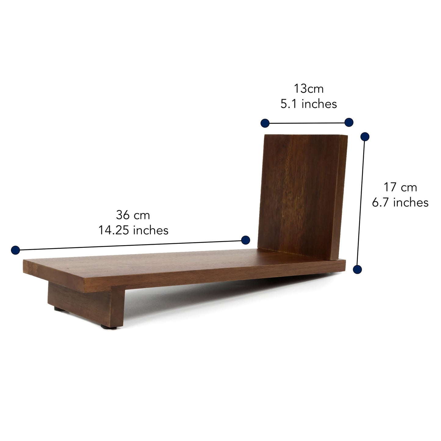 S&A WOODCRAFT Acacia Desktop Wood Bookshelf with Bookends and Organiser for Home and Office - WoodArtSupply