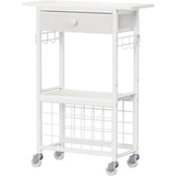 Snughome Craft Cart Compatible with Cricut Maker, Craft Organizers and Storage for Cricut Cart Organizer Table with Wheels, Drawer and 28 Vinyl Roll Holders, White, 23.6"(L) x 9.5"(D) x 31.7"(H) Snughome